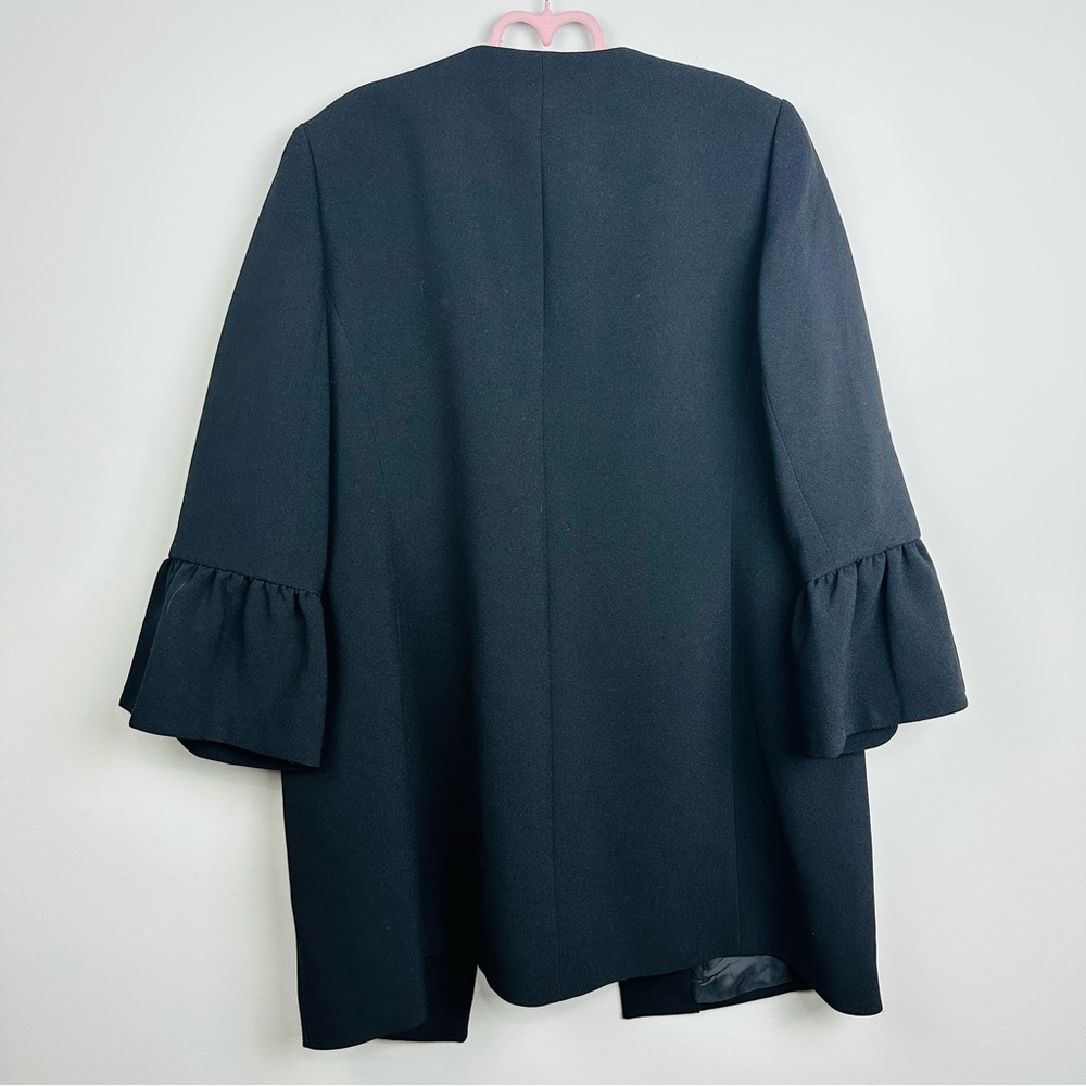 Nine West Black Women's Blazer with Beaded Collar Size 14 - Picture 8 of 10